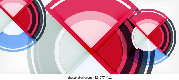 Multicolored round shapes abstract background, vector illustration