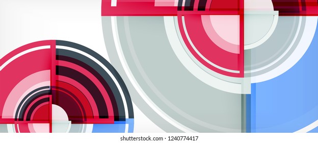 Multicolored round shapes abstract background, vector illustration