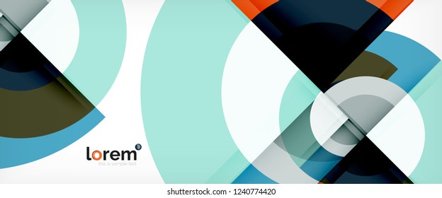 Fondo abstracto de formas redondeadas multicolores, ilustración vectorial