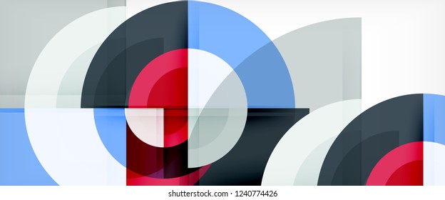 Multicolored round shapes abstract background, vector illustration