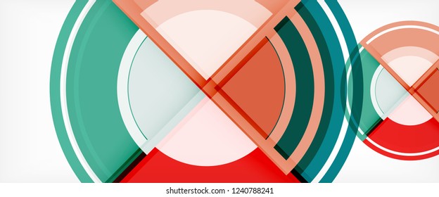 mehrfarbige runde Formen abstrakter Hintergrund, Vektorgrafik
