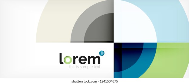 Multicolored round shapes abstract background, vector illustration