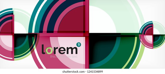 Fondo abstracto de formas redondeadas multicolores, ilustración vectorial