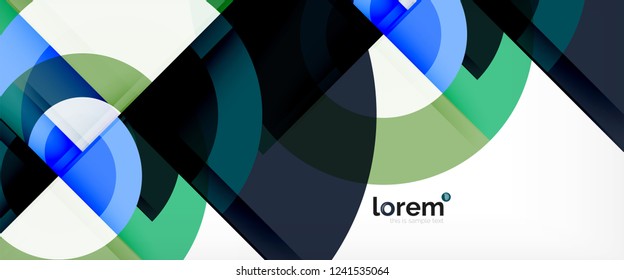mehrfarbige runde Formen abstrakter Hintergrund, Vektorgrafik