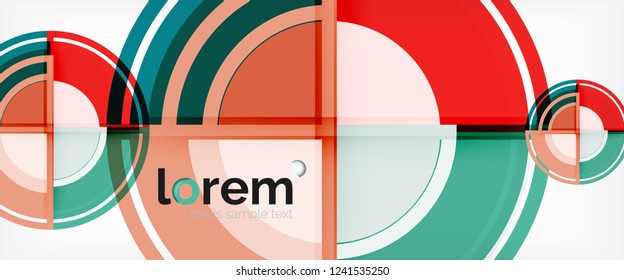 Multicolored round shapes abstract background, vector illustration
