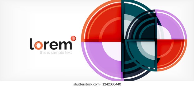 Multicolored round shapes abstract background, vector illustration
