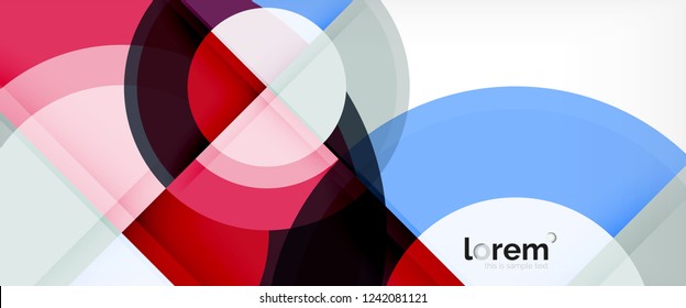 Fondo abstracto de formas redondeadas multicolores, ilustración vectorial