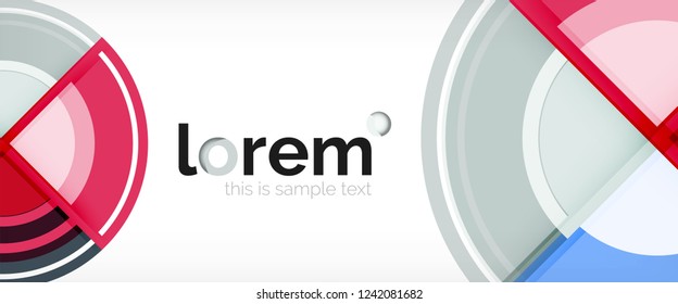 Multicolored round shapes abstract background, vector illustration