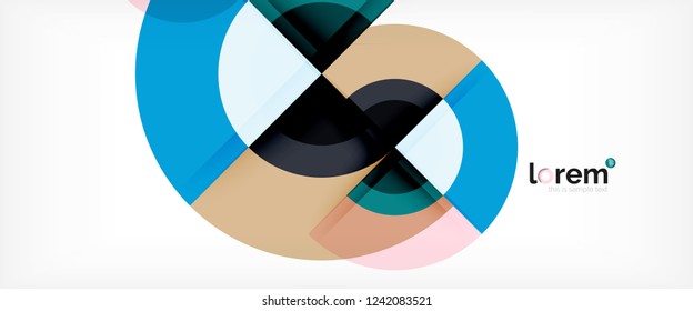 Multicolored round shapes abstract background, vector illustration