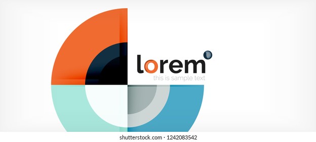 Multicolored round shapes abstract background, vector illustration