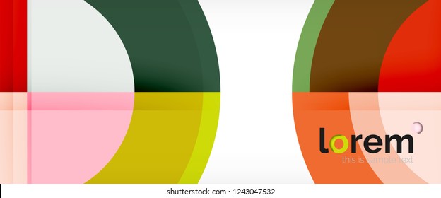 Fondo abstracto de formas redondeadas multicolores, ilustración vectorial