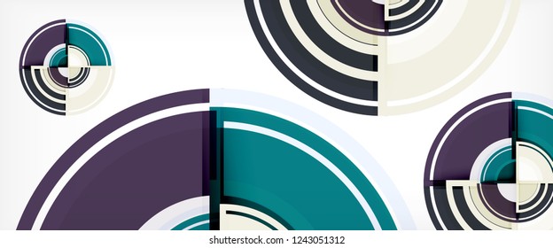 Fondo abstracto de formas redondeadas multicolores, ilustración vectorial