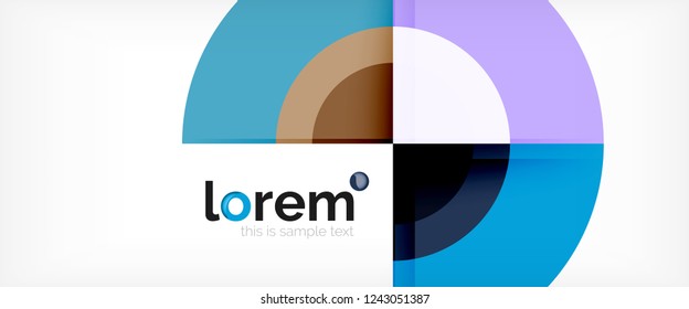 Fondo abstracto de formas redondeadas multicolores, ilustración vectorial