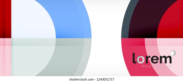 Multicolored round shapes abstract background, vector illustration