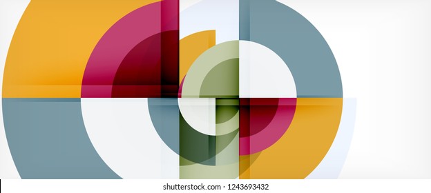 Multicolored round shapes abstract background, vector illustration