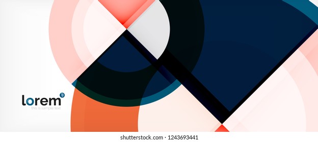 Multicolored round shapes abstract background, vector illustration
