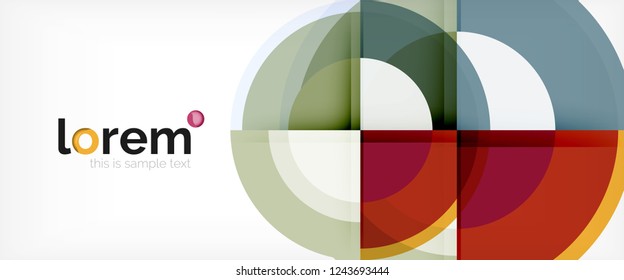 Fondo abstracto de formas redondeadas multicolores, ilustración vectorial