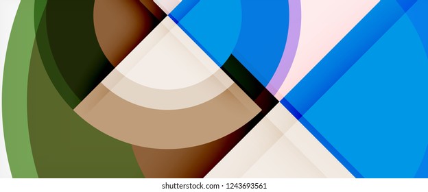 Multicolored round shapes abstract background, vector illustration