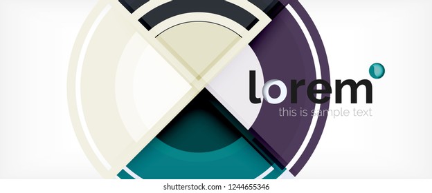 Multicolored round shapes abstract background, vector illustration