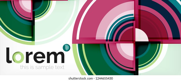 Multicolored round shapes abstract background, vector illustration