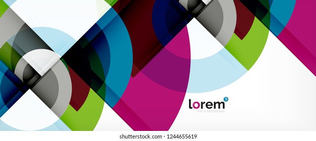 Multicolored round shapes abstract background, vector illustration