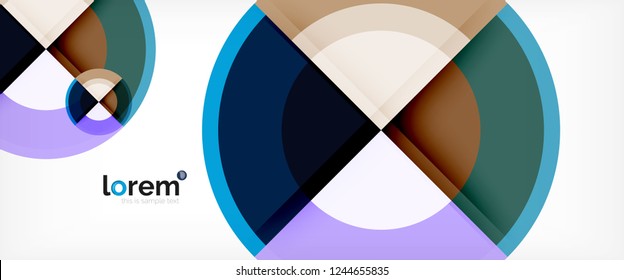 Multicolored round shapes abstract background, vector illustration