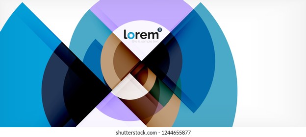 Multicolored round shapes abstract background, vector illustration