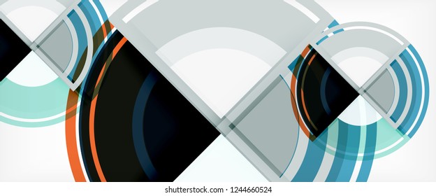Fondo abstracto de formas redondeadas multicolores, ilustración vectorial