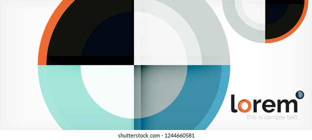 Multicolored round shapes abstract background, vector illustration