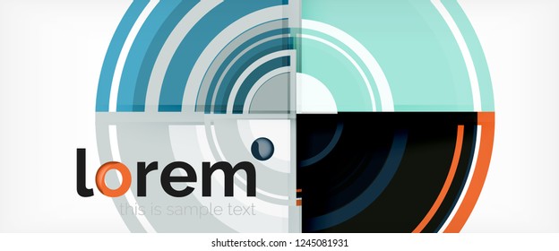 Fondo abstracto de formas redondeadas multicolores, ilustración vectorial