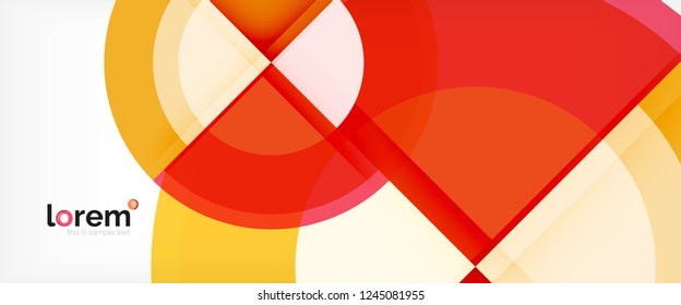 Multicolored round shapes abstract background, vector illustration
