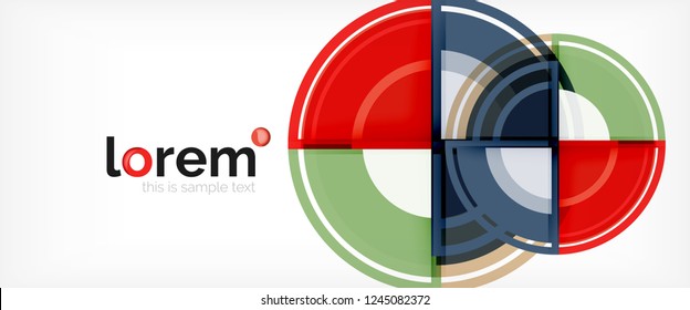 Fondo abstracto de formas redondeadas multicolores, ilustración vectorial