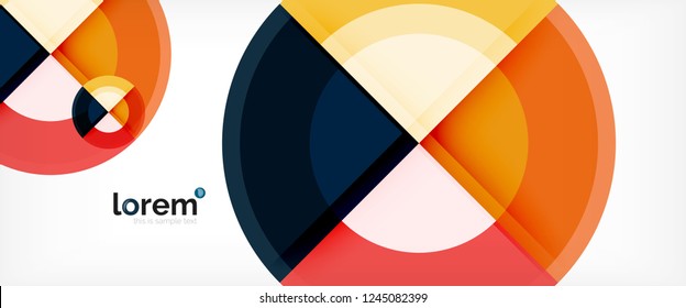Multicolored round shapes abstract background, vector illustration