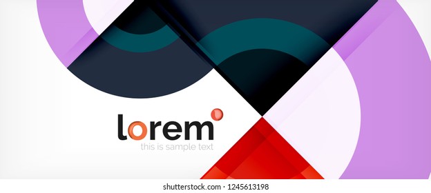 Fondo abstracto de formas redondeadas multicolores, ilustración vectorial