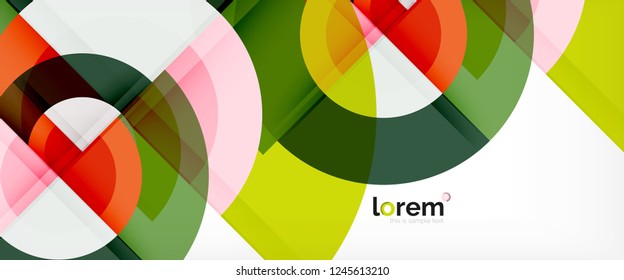 Fondo abstracto de formas redondeadas multicolores, ilustración vectorial