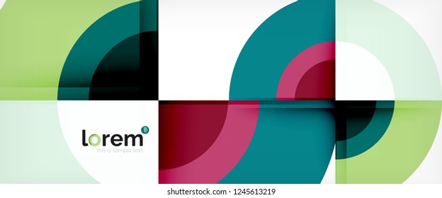 Multicolored round shapes abstract background, vector illustration