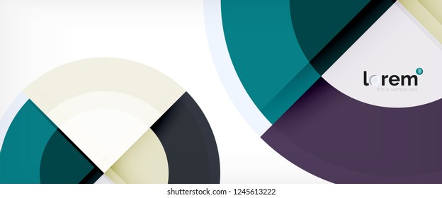 Fondo abstracto de formas redondeadas multicolores, ilustración vectorial