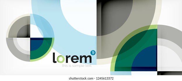 Fondo abstracto de formas redondeadas multicolores, ilustración vectorial