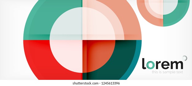 mehrfarbige runde Formen abstrakter Hintergrund, Vektorgrafik
