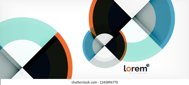 Fondo abstracto de formas redondeadas multicolores, ilustración vectorial