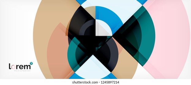 Fondo abstracto de formas redondeadas multicolores, ilustración vectorial