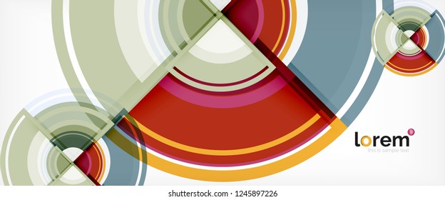 Fondo abstracto de formas redondeadas multicolores, ilustración vectorial