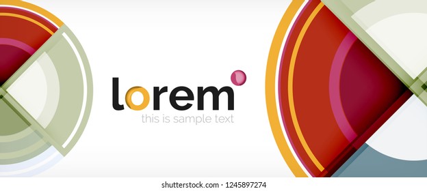 Multicolored round shapes abstract background, vector illustration