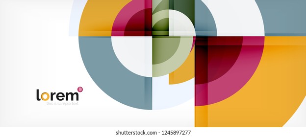 Multicolored round shapes abstract background, vector illustration