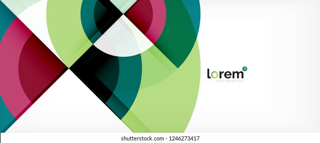 Multicolored round shapes abstract background, vector illustration