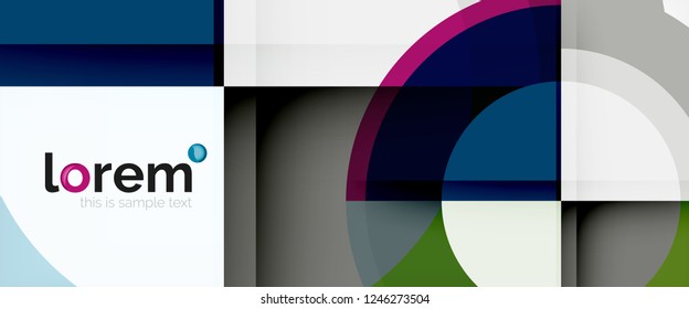 Multicolored round shapes abstract background, vector illustration