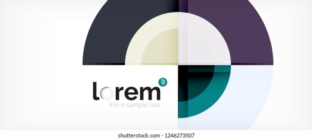 Multicolored round shapes abstract background, vector illustration