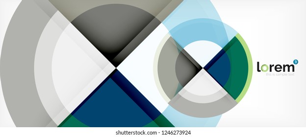 Multicolored round shapes abstract background, vector illustration
