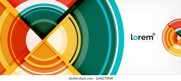 Multicolored round shapes abstract background, vector illustration