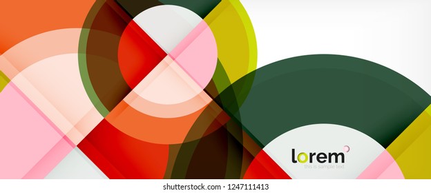 Multicolored round shapes abstract background, vector illustration